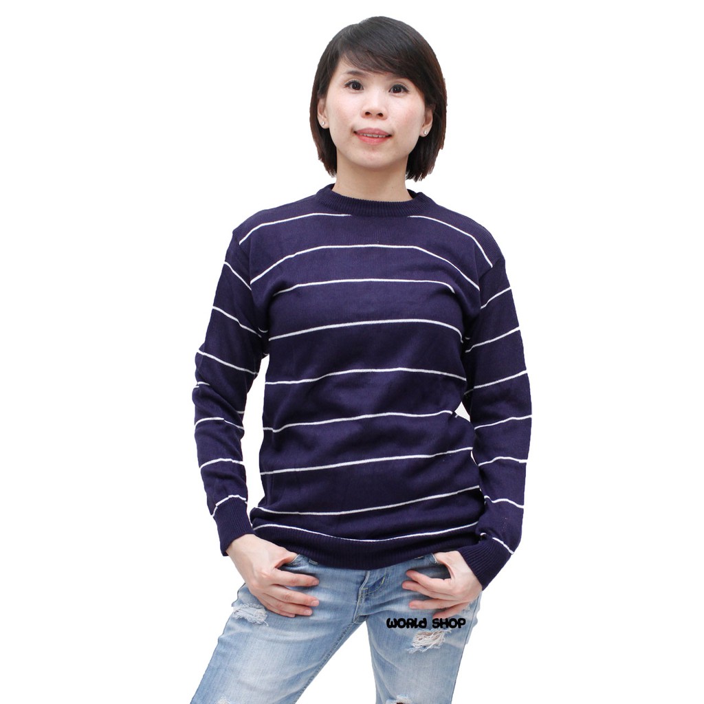 Baju Rajut Berskha Wanita| Sweater Rajut Berskha Stripe