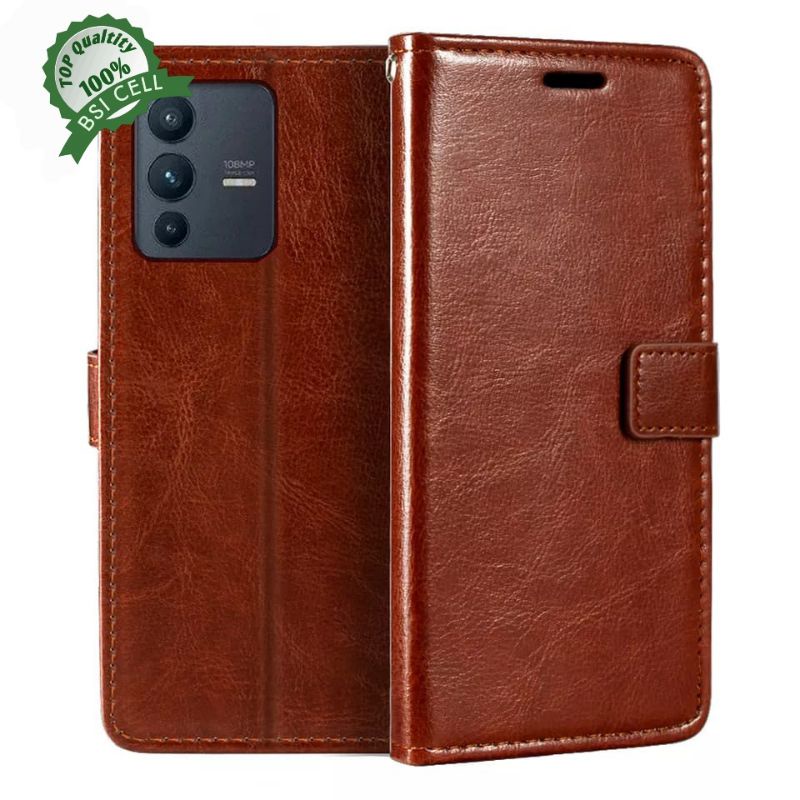 VIVO V23 5G LEATHER CASE SARUNG HP DOMPET KULIT FLIP COVER CASE