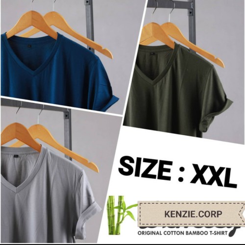kaos catoon bamboo polos XXL(2XL) V-NeCk & O-Neck