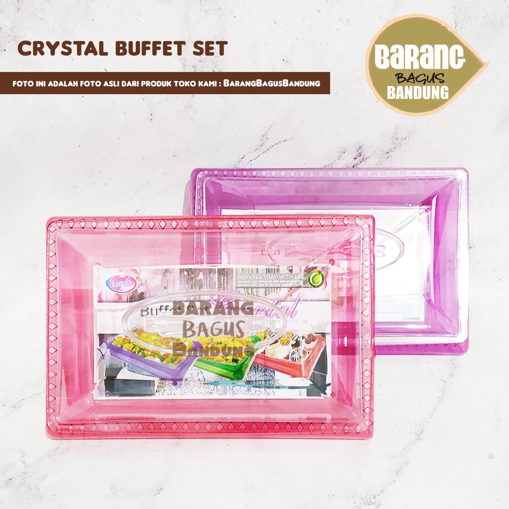 Tray Saji dengan Tutup / Crystal Buffet Set