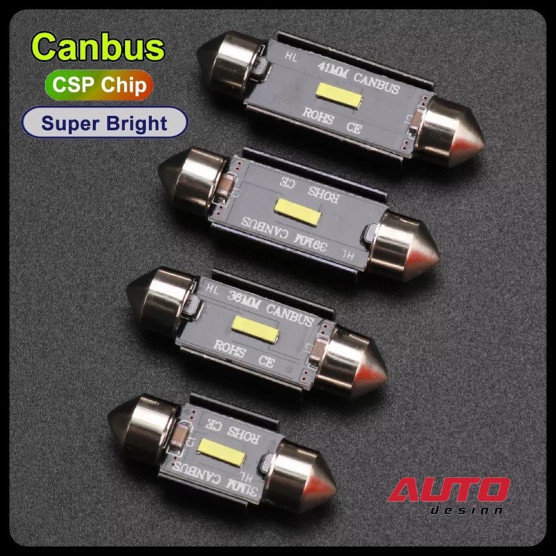 Lampu LED Plafon Kabin Mobil Festoon C5W Chip CSP 1860 Canbus Super Terang