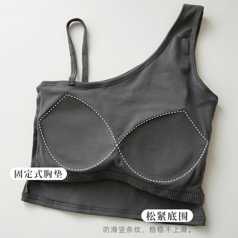 ASK - BRA crop top dengan busa pakaian wanita dalaman cewek korea tank top dengan cup bra56