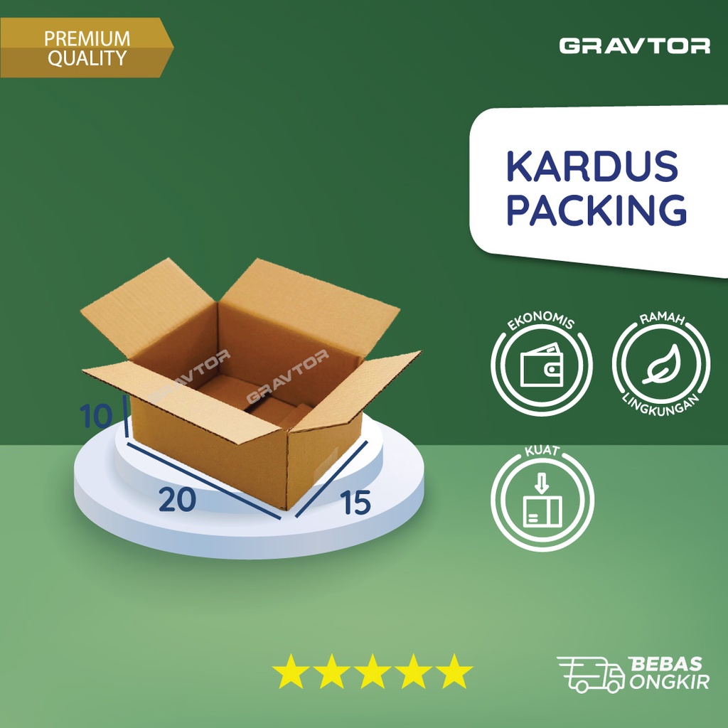 

Kardus Packing 20x15x10 - Box Dus Packaging Polos Kecil Murah
