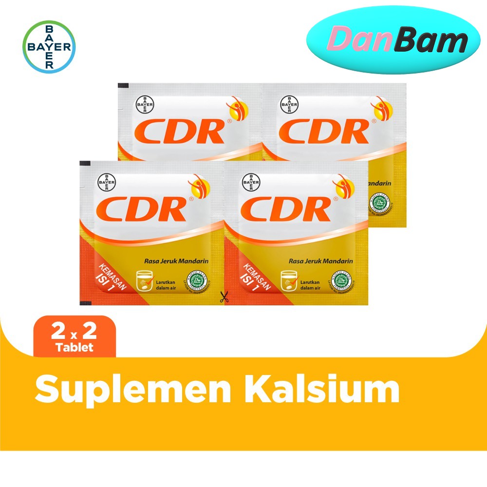 CDR Suplemen Kalsium Rasa Jeruk 4 Sachet