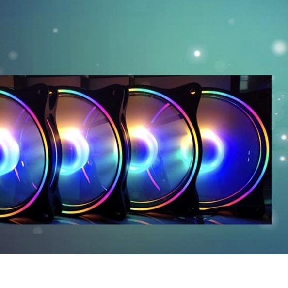 ✬ Fan Case RGB Black Panther RGB Fan Casing Ukuran 12CM ♘