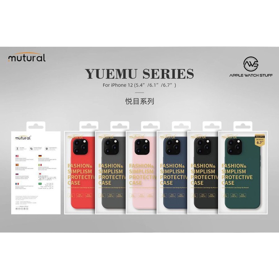 Mutural Yuemu Series Silicone Case for iPhone 12/ 12 Pro 6.1 inch