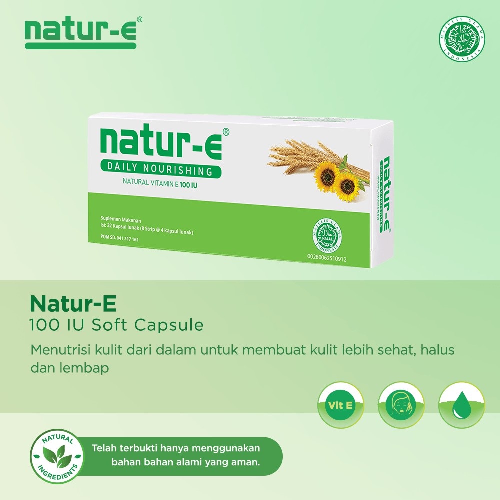 [Bundle] Natur-E 100 IU 32s Soft Capsule &amp; Face Mist - Paket Skincare &amp; Suplemen Kecantikan
