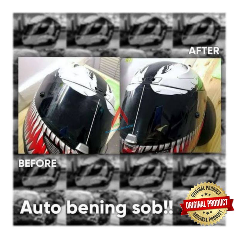 Pembersih Kaca Visor Helm Efek Daun Talas