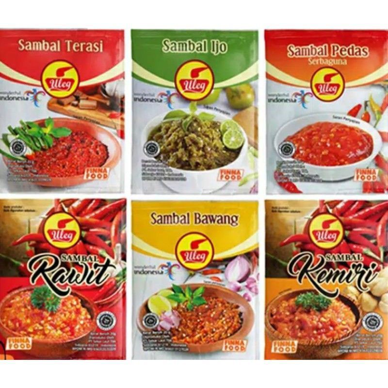 

FINNA SAMBAL ULEG SAMBAL SACHET 1 PACK ISI 10pcs