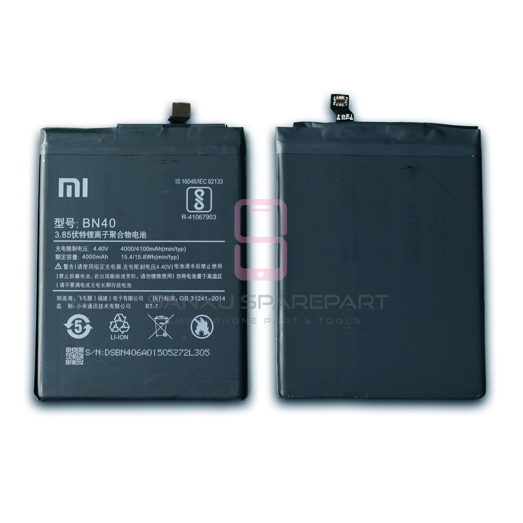 Baterai Xiaomi Redmi 4 Pro / Redmi 4 Prime / BN40