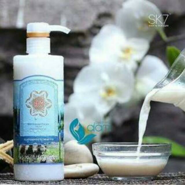 FREE ONGKIR SK7 SHOWER CREAM MILK SUSU SABUN HERBAL ALAMI ORIGINAL JAKARTA