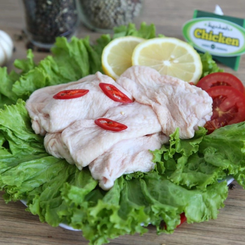 

Kulit Ayam Organik Chicken Skin 1050-1070 Gram Halal MUI