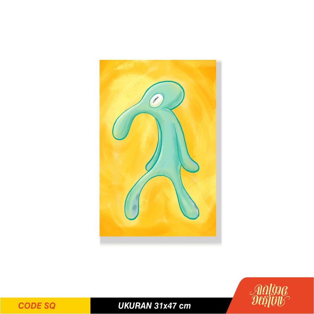 Jual lukisan squidward tampan dan berani ini lebih cocok di tempat