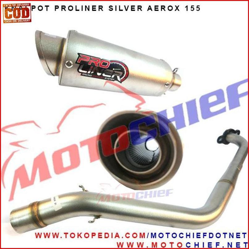 »352… Knalpot Proliner Yamaha Aerox 155 Silver {