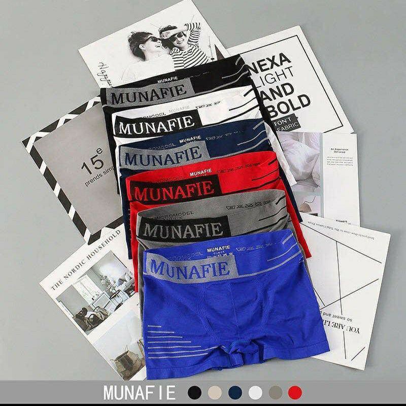 COD BOXER PRIA / CELANA BOXER PRIA / BOXER MUNAFIE IMPORT NEW KODE 8027