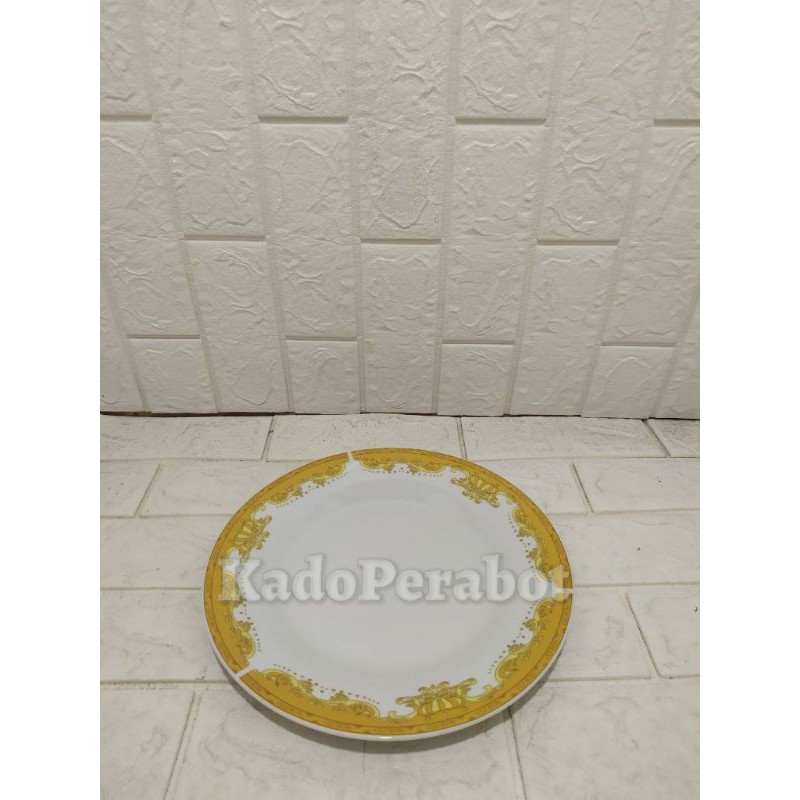 piring keramik ceper 10.5 inch - piring emas keramik - piring keramik