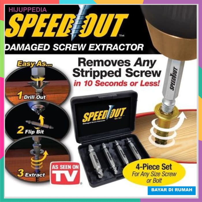 Screw Remover Pencabut Pelepas Baut Tarik Paku skrup sekrup Rusak