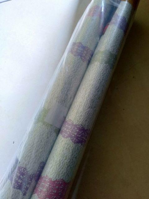 Wps089 Premium Wallpapaer Dinding Wallpaper Dinding Sticker Wallpaper Stiker 45cm X 5m Ungu Kotak