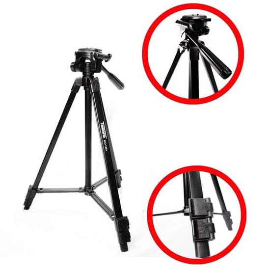 Tripod Takara eco 183a tripod HP kamera Dslr mirrorless + bag hitam