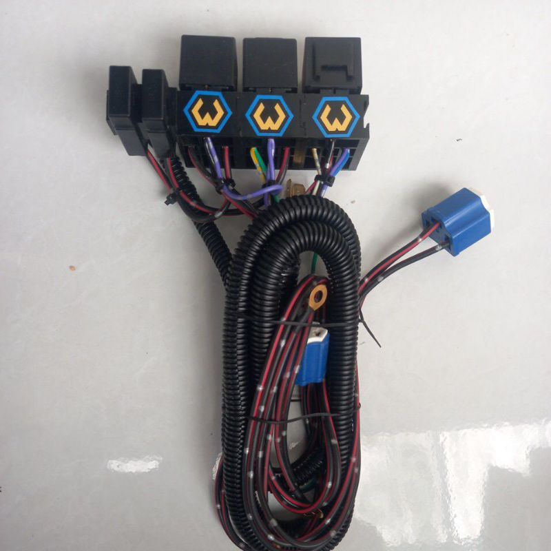 Relay Set Lampu Utama H4 Bosch Hella 3 Relay 2 Slot H 4 Lampu Tembak Hi Low