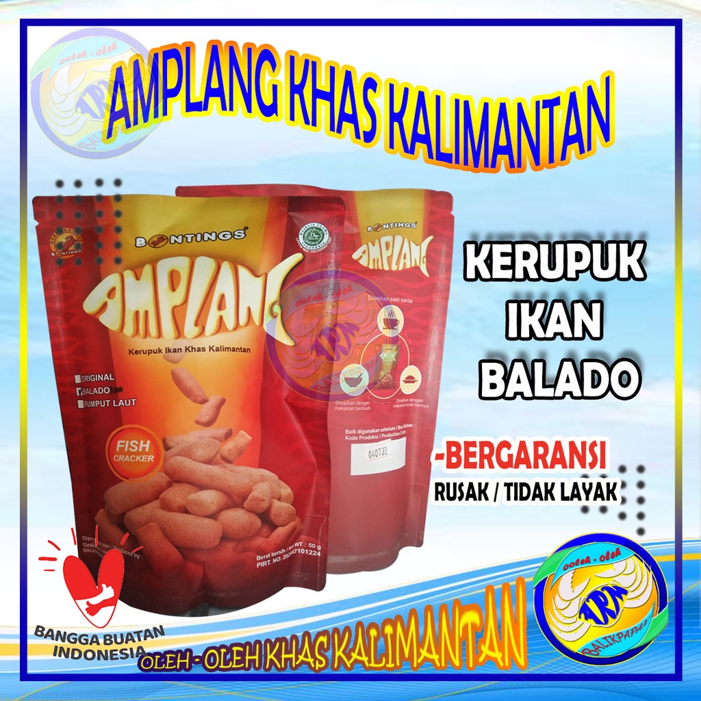 

kerupuk amplang ikan balado makanan ringan cemilan gurih oleh oleh kalimantan khas kalimantan olahan seafood balikpapan
