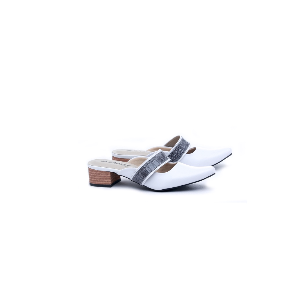 sandal heels wanita, sandal cewek, sandal half GTF4054