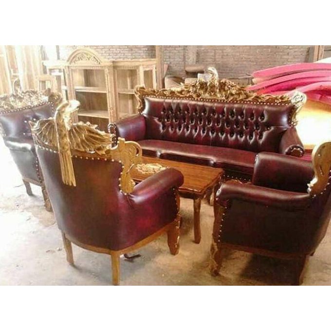 Salestok14- Kursi Sofa Tamu Garuda Kayu Jati Solid Jepara (Ikea Like Quality)