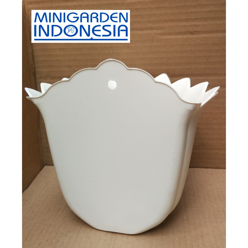 Pot bunga 20 cm model Mawar VAS GANTUNG / dinding tanaman hias artificial kaktus anggrek pot plastik pot gantung