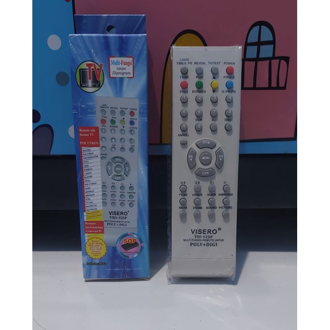 Remote TV Multi Tabung/ Universal Untuk Semua Merk Politron Digitec Tanpa Seetting