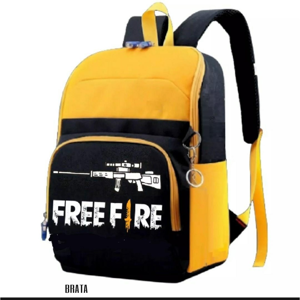 Tas Anak Laki Laki FF Canvas Premium / Tas Ransel Anak Laki Laki Free Fire / Tas Backpack Anak Laki Laki