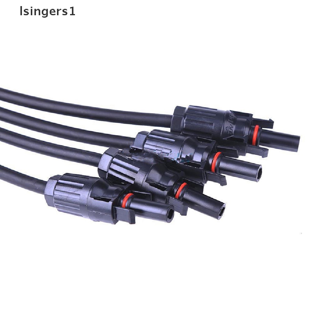 (lsingers1) 2pcs MC4 Kabel Konektor Cabang Panel Surya Tipe Y 1 Ke 4