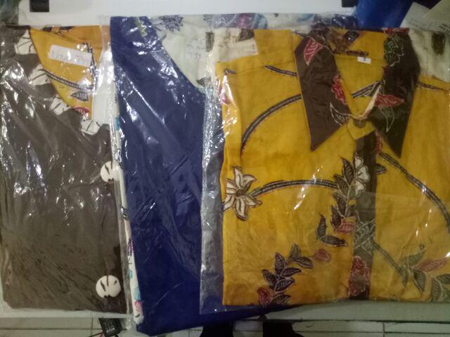 Qnunbatik Batik Keluarga/family Gamis Muslim Adelia Madura Kuning