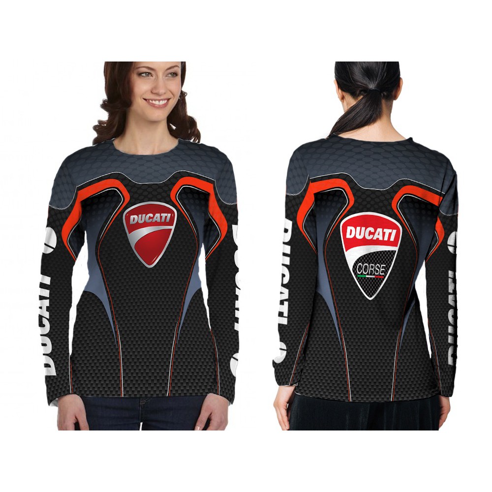 [Riashop] Kaos DUCATI Panjang | Longsleeve Shirt Wanita DUCATI | DUCATI - FS