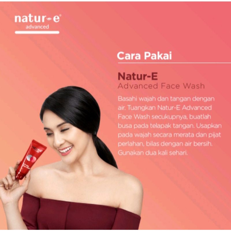 Natur-E Advanced Anti-Aging Face Wash 50ml / Natur E Pembersih / Sabun Cuci Muka