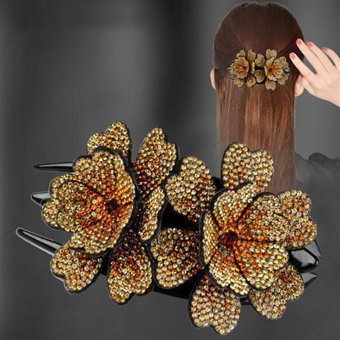 Jepit rambut korea sanggul wanita elegan mode bunga ori import 11cm