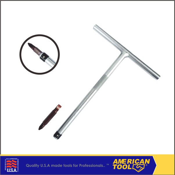 American Tool Obeng T Boalk-Balik / 2 Way T Screwdriver 8958291