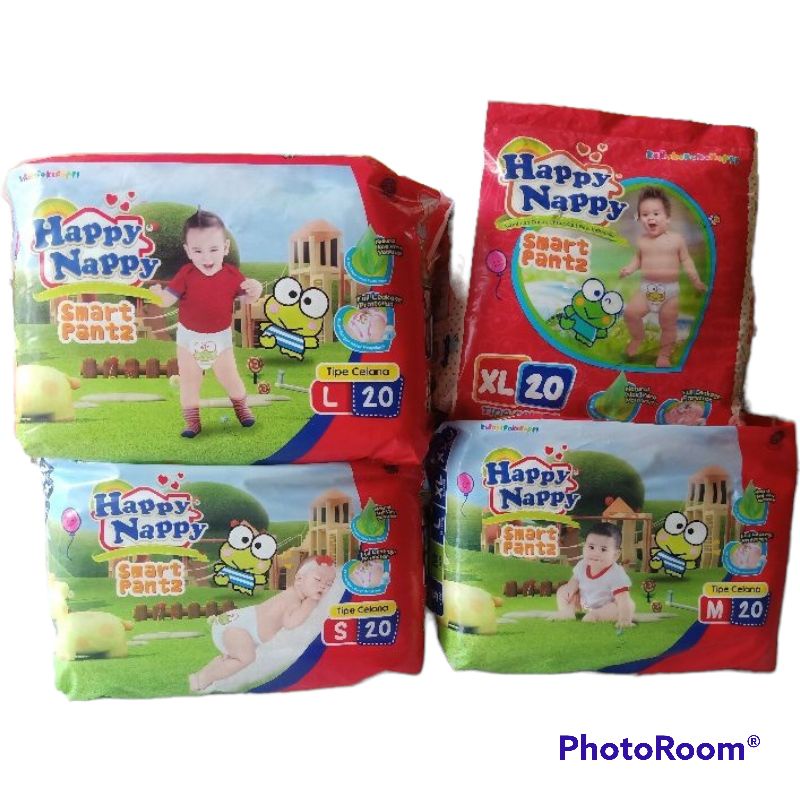 Happy Nappy Smart Pants S20, M20,L20 dan XL20 || Happy Nappy Type Celana Kemasan Kecil