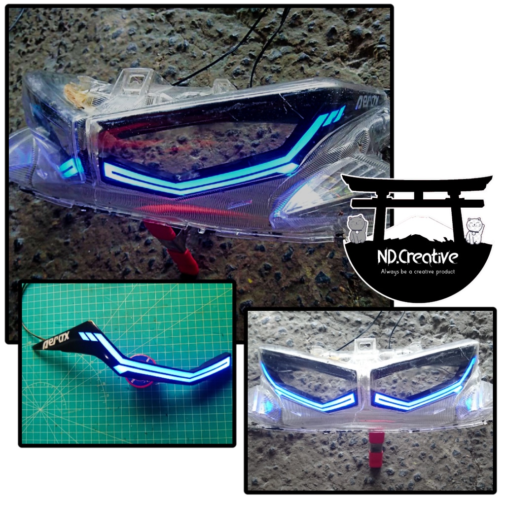 DRL frame lazy eyes Aerox 155 model Audy A6