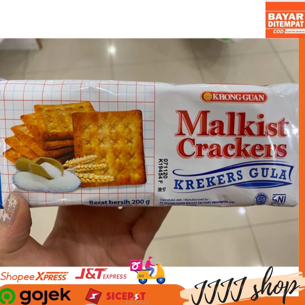 

Khong Guan Malkist Crackers Biskuit Cemilan Snack CrackerGula 200gr