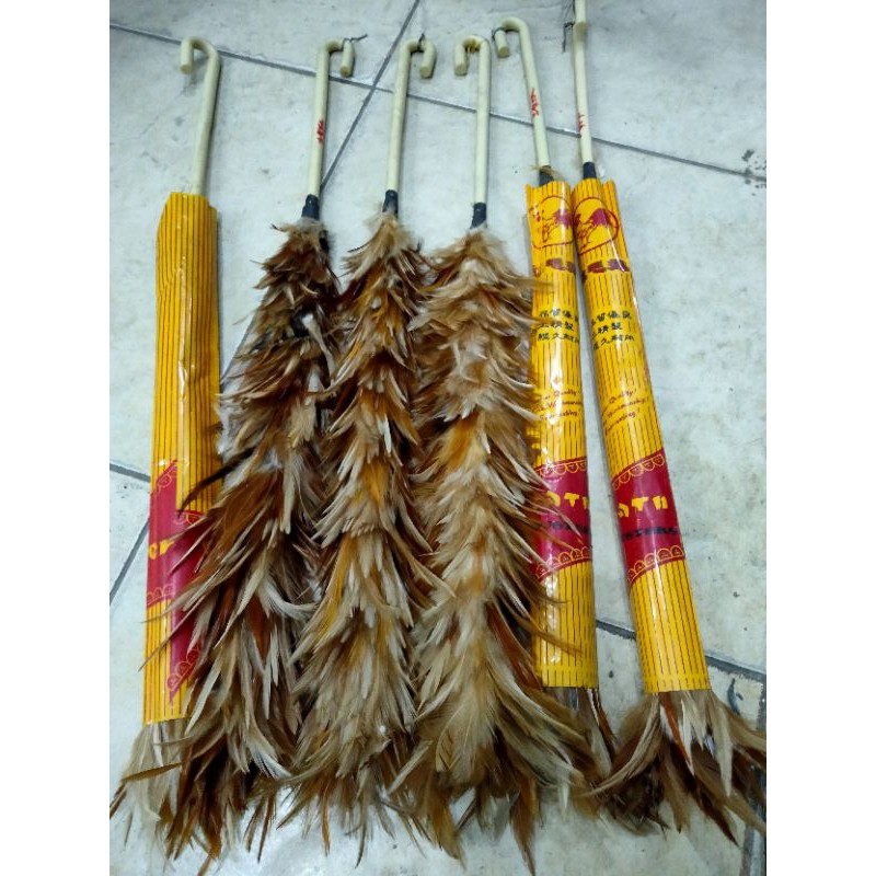 Kemoceng Bulu Ayam Besar Kecil Murah