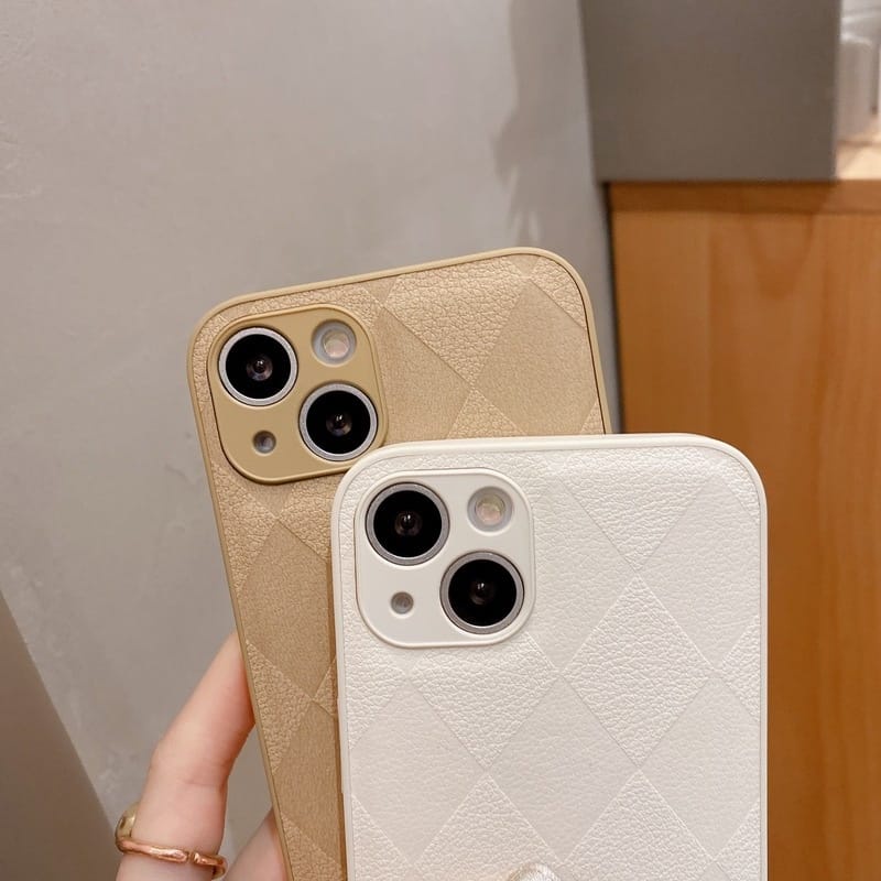 Soft Case Silicone Luxury Leather Case Square Untuk iPhone 7/8/SE/7plus/8plus/11/11pro/11promax/12/12mini/12pro/12promax/13/13mini/13pro/13pormax