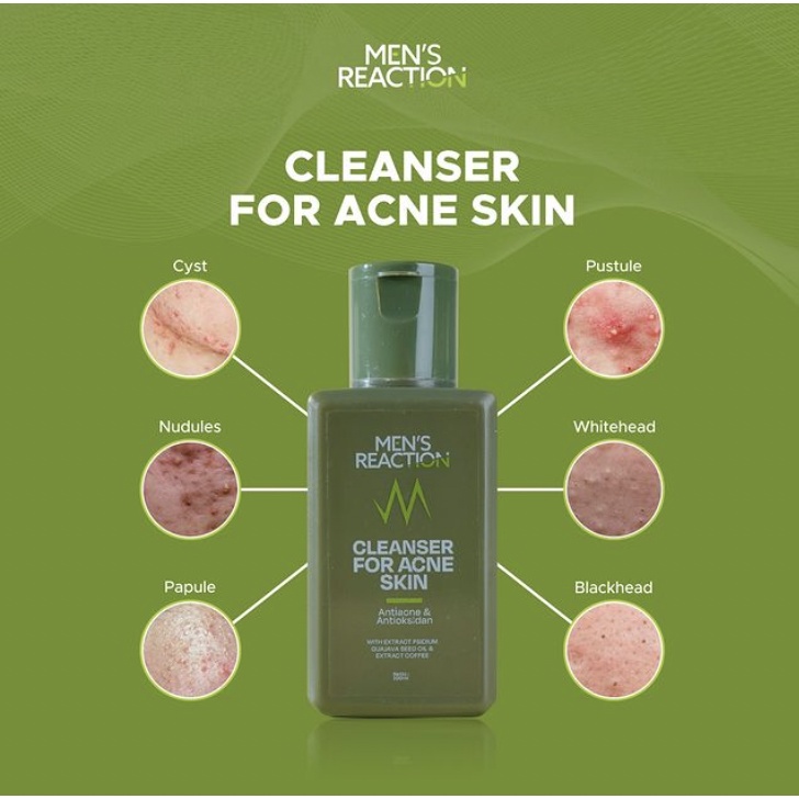 Mens reaction sambun jerwat cleanser for acne skin