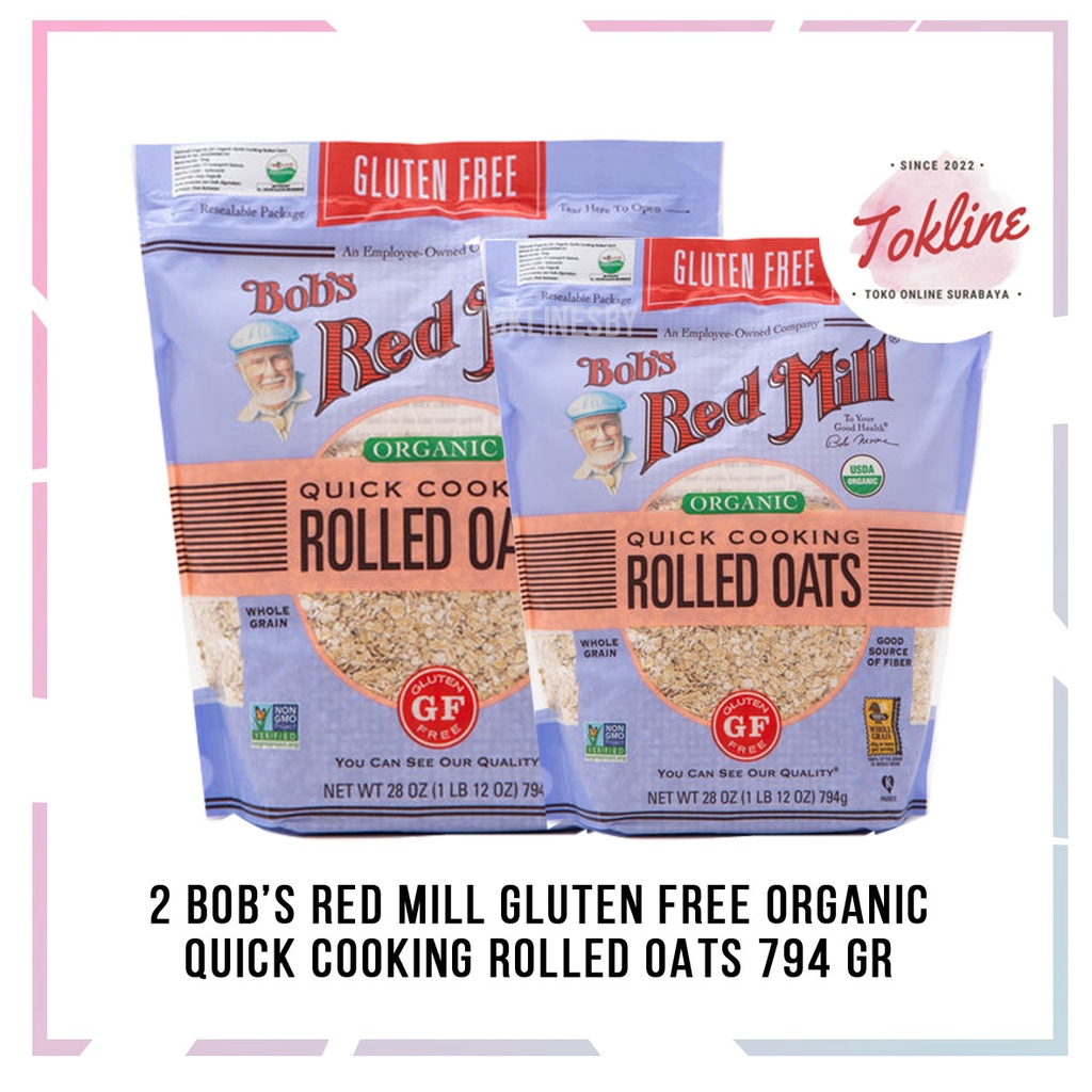 

BOB'S RED MILL GLUTEN FREE ORGANIC QUICK COOKING ROLLED OATS DUO 794GR