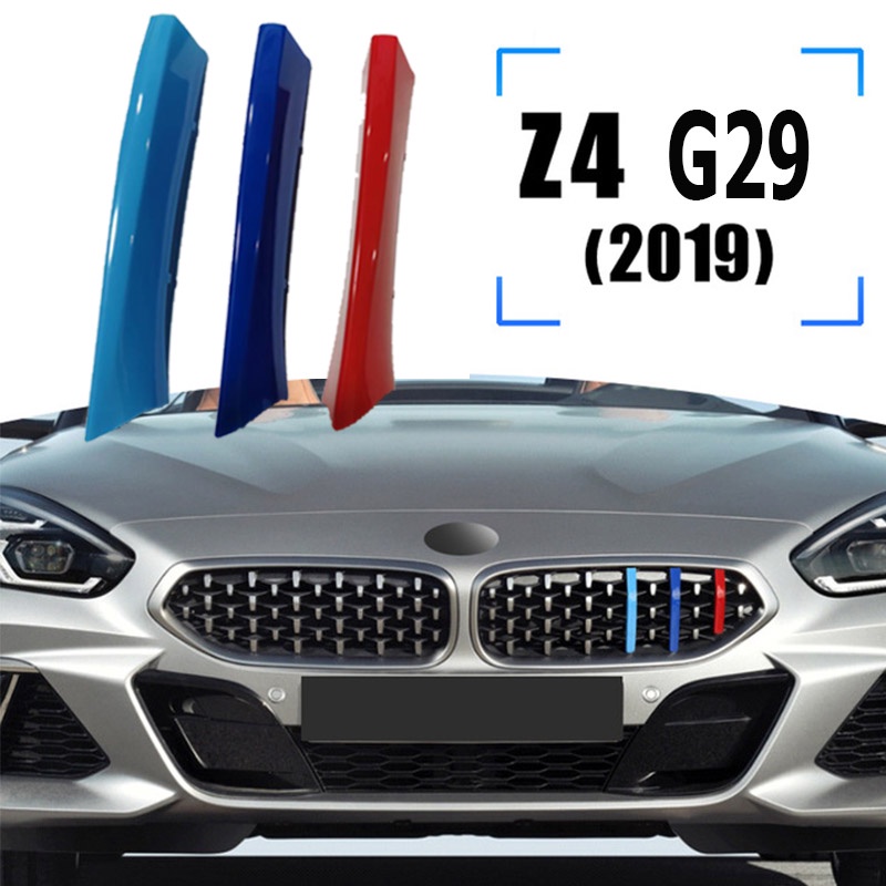 3pcs Strip Trim Grill Depan Warna Jerman Untuk BMW Z4 E89 E85 G29 2002-2021