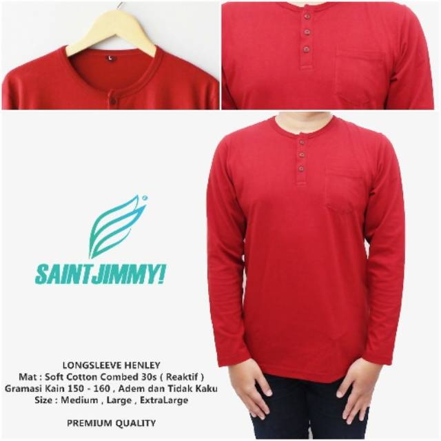 T-SHIRT LONGSLEEVE HENLEY