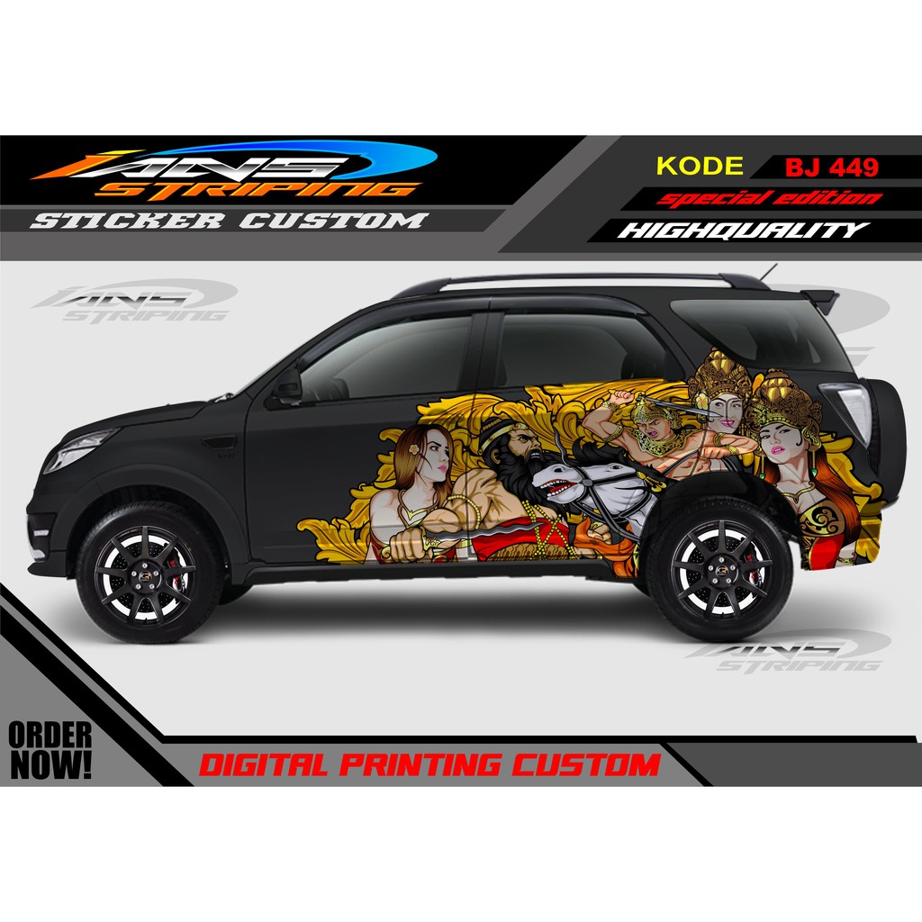 DECAL STICKER MOBIL RUSH TERIOS INNOVA / STICKER VARIASI MOBIL TERIOS INNOVA / STIKER MOBIL