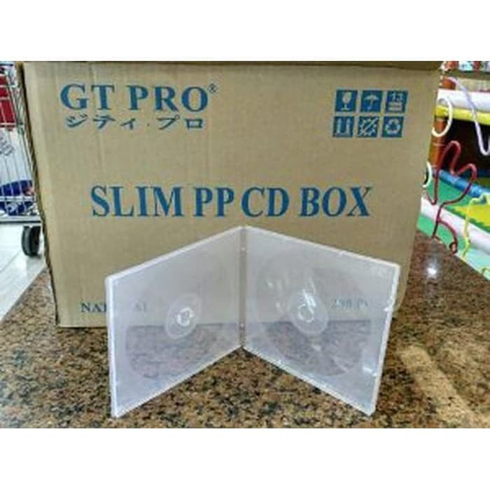 Kotak / Case / Casing / Box CD DVD PP Putih GT Pro Slim Doff Transparan