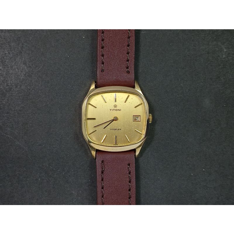 Rare Titoni Titoflex Swiss Hand Winding Watch