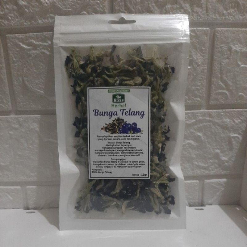 PROMO Bunga Telang kering teh bunga telang butterfly pea flower tea teh herbal teh tradisional netto 10gr