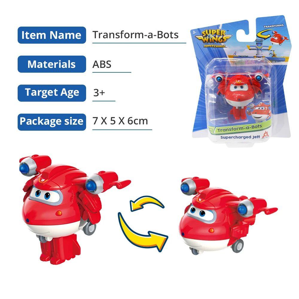 NEEDWAY Super Wings Anime Animasi Mini Jett Dizzy Donnie Plane Robot